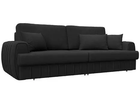 Диван прямой Лига-057 НПБ Замша JOLY 08 коричневый