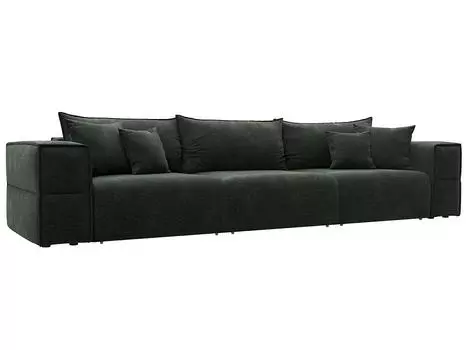 Диван прямой Лига-058 НПБ Лонг Шенилл RIMINI 09 зеленый