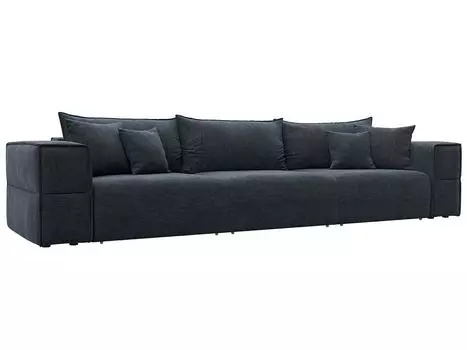 Диван прямой Лига-058 НПБ Лонг Шенилл RIMINI 14 темно-серый