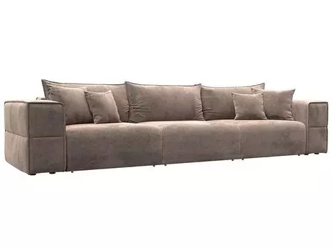 Диван прямой Лига-058 НПБ Лонг Велюр TOWER 05 бежевый