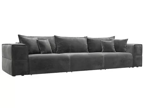 Диван прямой Лига-058 НПБ Лонг Велюр TOWER 10 серый