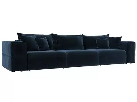 Диван прямой Лига-058 НПБ Лонг Велюр TOWER 13 синий