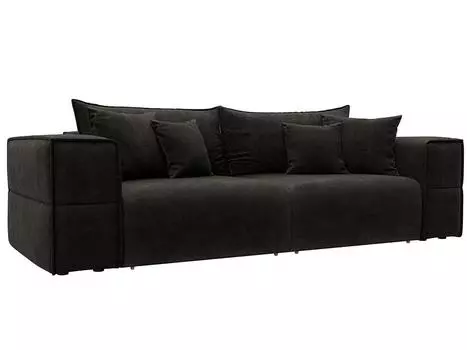 Диван прямой Лига-058 НПБ Велюр BRUT 17 коричневый