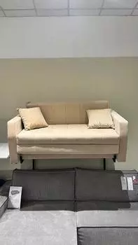 Диван прямой Малютка Велюр Бежевый Выставочный образец