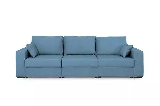 Диван прямой Неаполь 1 Аура голубой Вариант 3
