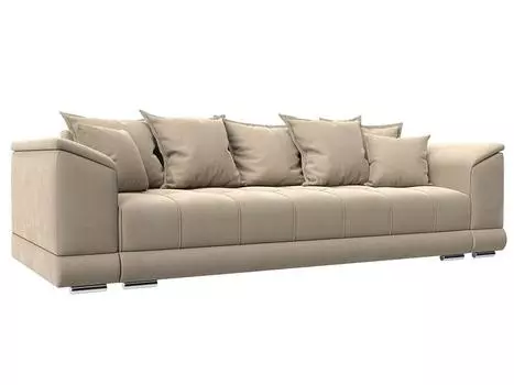 Диван прямой НордСтар НПБ Велюр SEVEN 729 бежевый