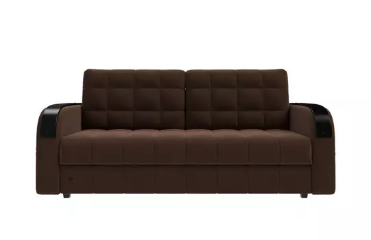 Диван прямой Остин HB-178-16 (Велюр) коричневый