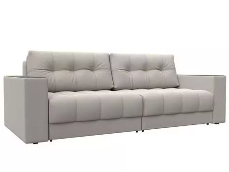 Диван прямой с декором Лига-049 НПБ Замша JOLY 05 бежевый