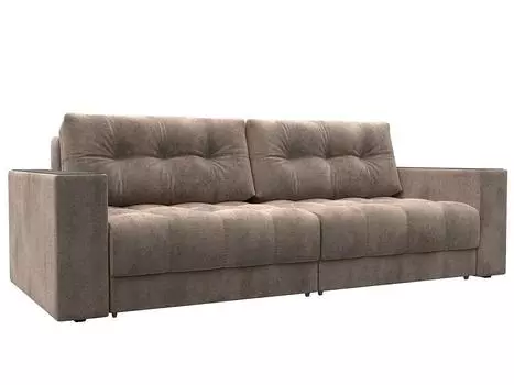 Диван прямой с декором Лига-049 НПБ Велюр TOWER 05 бежевый