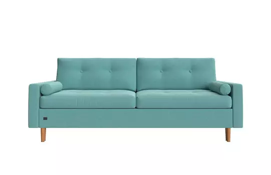 Диван прямой Скандинавия NEO 20 (Велюр) бирюзовый