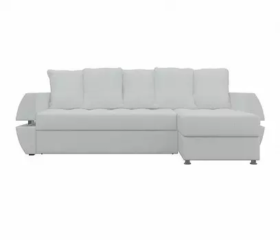 Диван угловой Атлантида У/Т правый Экокожа Белый