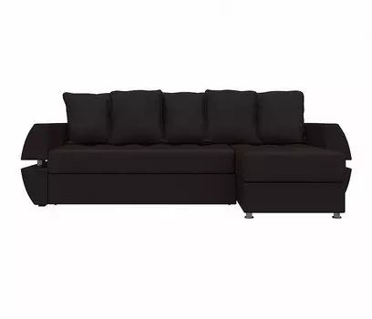 Диван угловой Атлантида У/Т правый Экокожа Коричневый