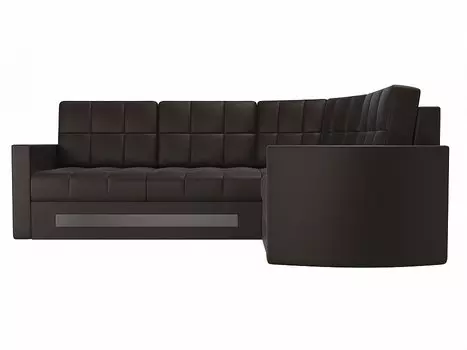 Диван угловой Белла правый Экокожа Коричневый