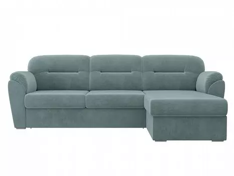 Диван угловой Бостон правый Велюр Бирюза