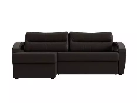Диван угловой Форсайт левый Экокожа Коричневый