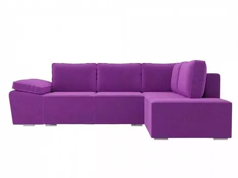 Диван угловой Хьюго правый Микровельвет Фиолетовый