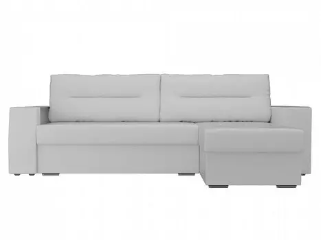 Диван угловой Эридан правый Экокожа Белый