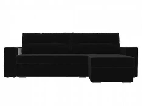 Диван угловой Эридан правый Микровельвет Черный