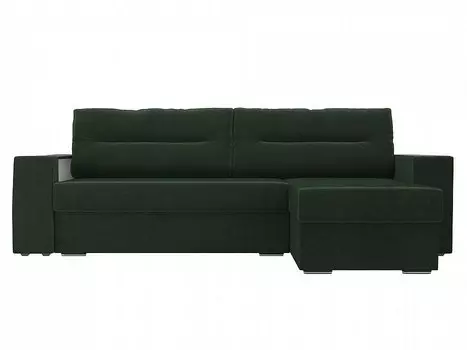 Диван угловой Эридан правый Велюр Зеленый