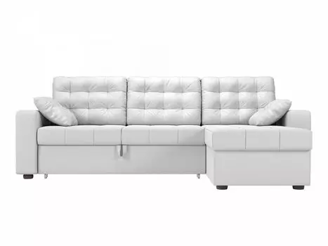 Диван угловой Камелот правый Экокожа Белый