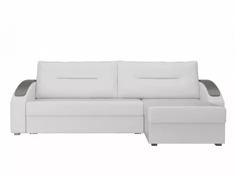 Диван угловой Канзас правый Экокожа Белый