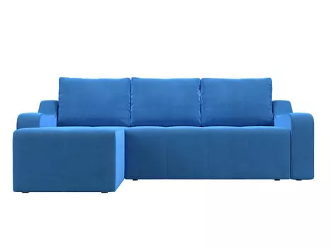 Угловой диван Элида Велюр Голубой левый угол