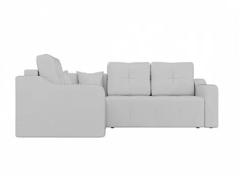 Угловой диван Кембридж Экокожа белый левый угол