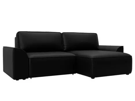 Диван угловой Лига-048 НПБ Экокожа GRIFON 18 черный