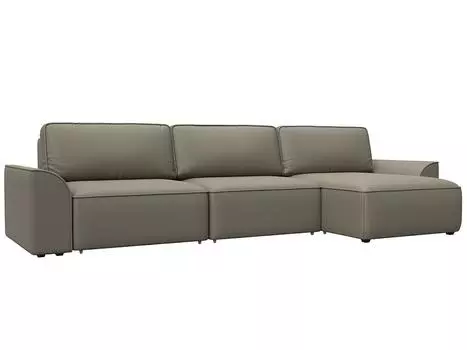 Диван угловой Лига-048 НПБ лонг Экокожа GRIFON 04 бежевый