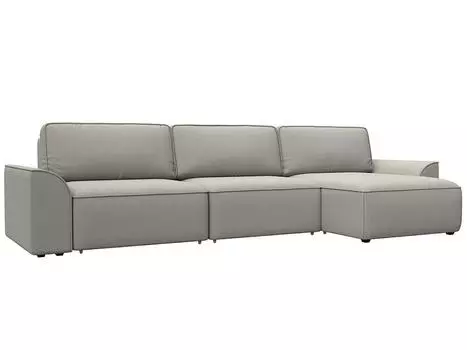 Диван угловой Лига-048 НПБ лонг Рогожка Амур 02 бежевый