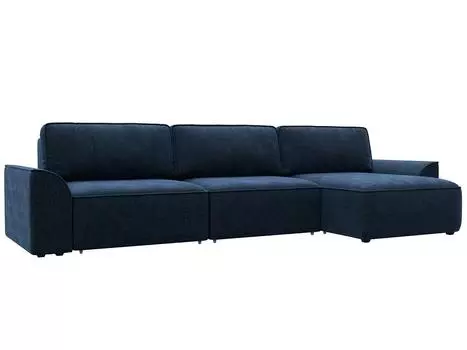 Диван угловой Лига-048 НПБ лонг Шенилл RIMINI 10 синий