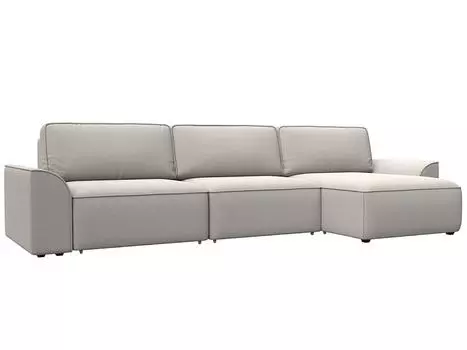 Диван угловой Лига-048 НПБ лонг Замша JOLY 05 бежевый