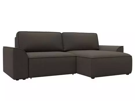 Диван угловой Лига-048 НПБ Рогожка Амур 05 коричневый