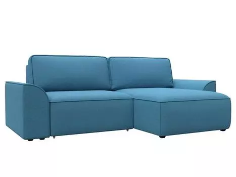 Диван угловой Лига-048 НПБ Рогожка Амур 10 голубой