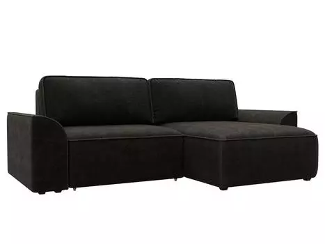 Диван угловой Лига-048 НПБ Велюр BRUT 17 коричневый