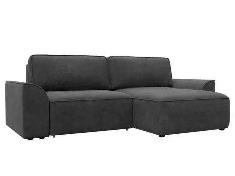 Диван угловой Лига-048 НПБ Велюр BRUT 16 темно-серый