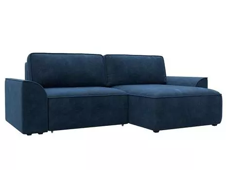 Диван угловой Лига-048 НПБ Велюр BRUT 11 синий