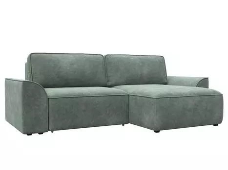 Диван угловой Лига-048 НПБ Велюр BRUT 08 зеленый