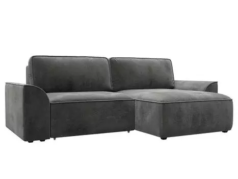 Диван угловой Лига-048 НПБ Велюр TOWER 10 серый