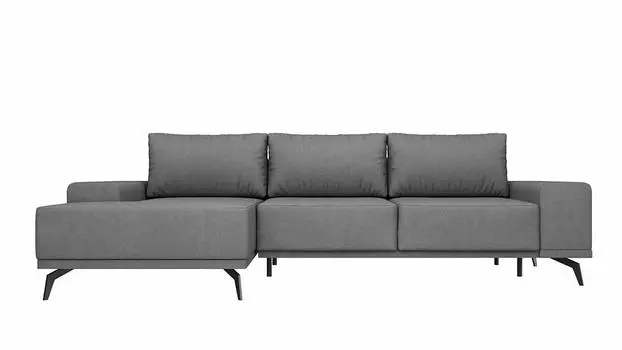 Диван угловой Марсель велюр серый угол левый