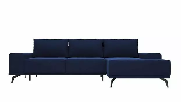 Диван угловой Марсель велюр синий угол правый