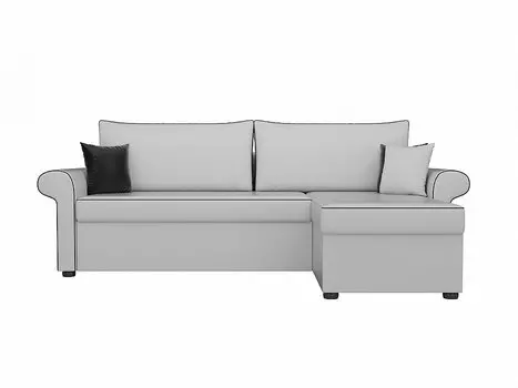 Диван угловой Милфорд правый Экокожа Белый