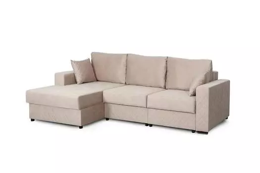 Диван угловой Неаполь 2 Левый Бруно бежевый Вариант 4