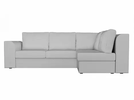 Диван угловой Пауэр правый Экокожа Белый