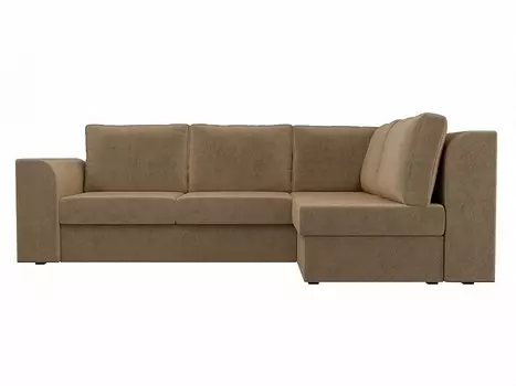 Диван угловой Пауэр правый Микровельвет Бежевый