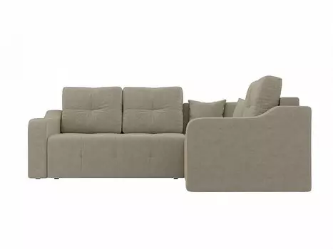 Угловой диван Кембридж Микровельвет Бежевый правый угол