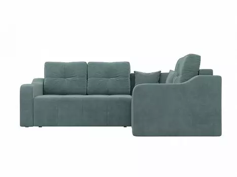 Угловой диван Кембридж Велюр бирюза правый угол