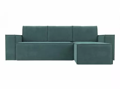 Угловой диван Куба Велюр Бирюза правый угол