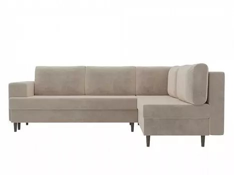 Диван угловой Сильвана правый Велюр Бежевый