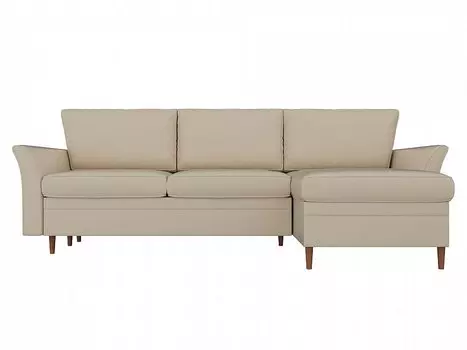 Диван угловой София правый Экокожа Бежевый